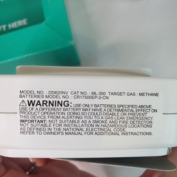Denova Natural Gas Alarm W/Voice Alert 10 Yr Battery Powered Detector - OPEN BOX - Picture 10 of 14